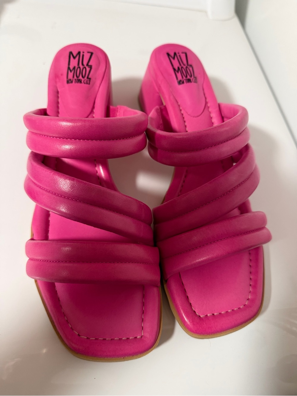Miz Mooz Pink New Triple Strap Sandals
